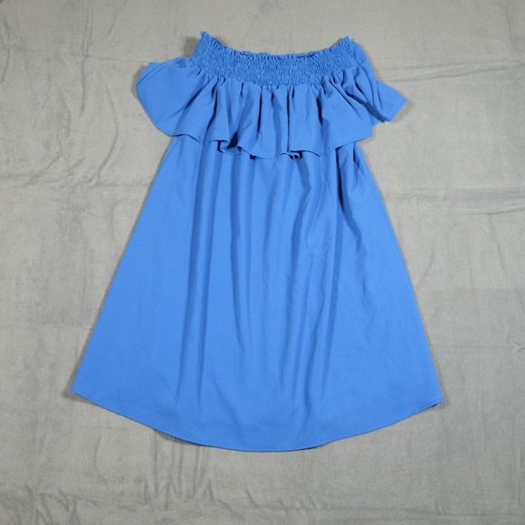 Altar'd State Tops - Altar'd State Blouse Womens M Blue Ruffle Smocked Off Shoulder Lined USA